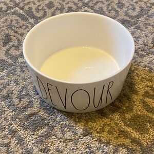 Rae Dunn Cream 'Devour' Bowl